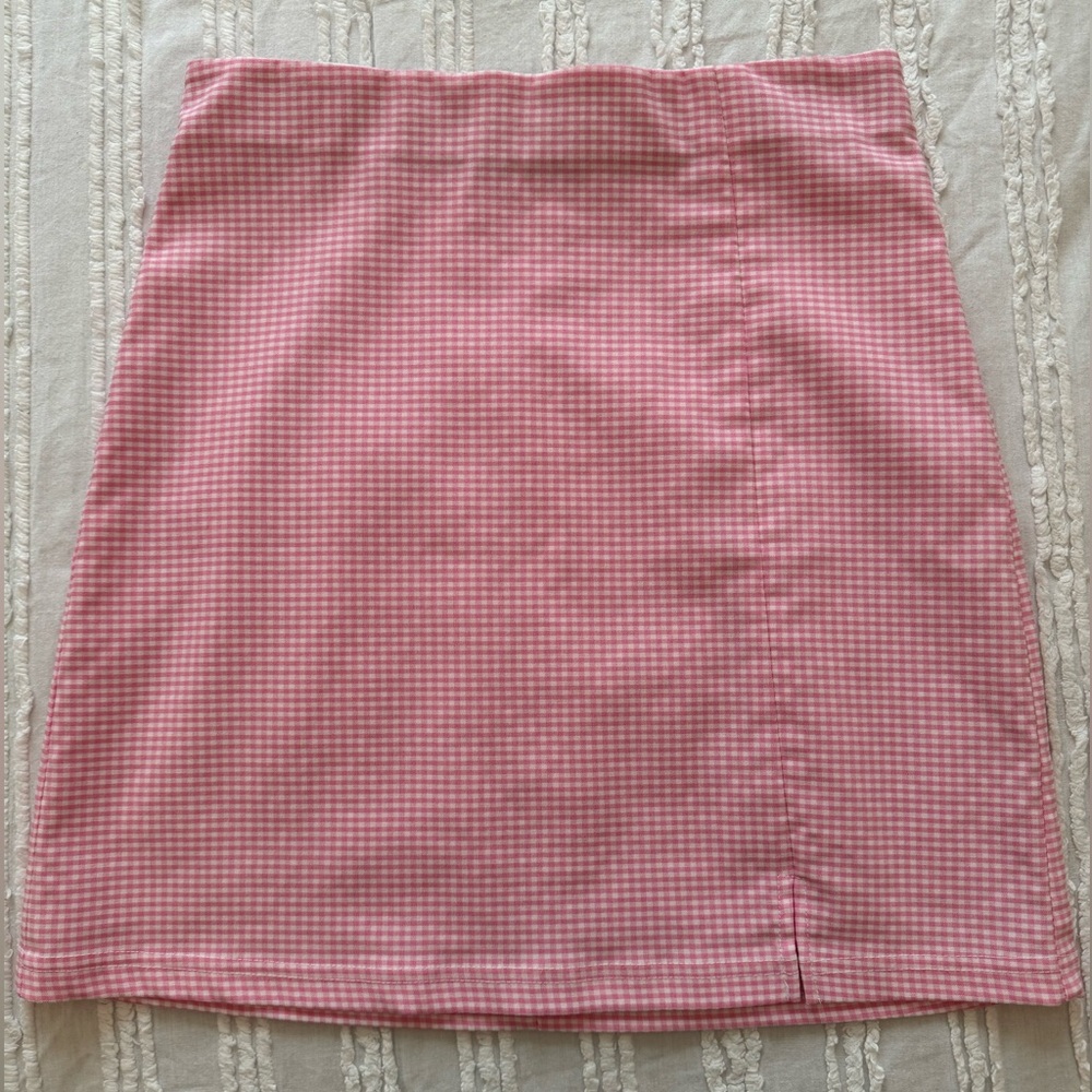 TopShop Pink Gingham Mini Skirt | Adult Size 4